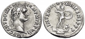 Domitian, 81-96. Denarius (Silver, 19 mm, 3.28 g, 6 h), Rome, 88. IMP CAES DOMIT AVG GERM P M TR P VII Laureate head of Domitian to right. Rev. IMP XI...