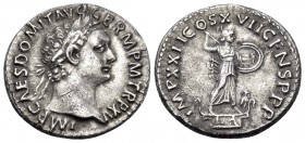 Domitian, 81-96. Denarius (Silver, 19 mm, 3.42 g, 7 h), Rome, 95-96. IMP CAES DOMIT AVG GERM P M TR P XV Laureate head of Domitian to right. Rev. IMP ...