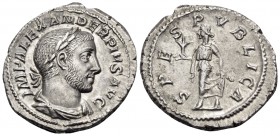 Severus Alexander, 222-235. Denarius (Silver, 20 mm, 3.00 g, 1 h), Rome, 232. IMP ALEXANDER PIVS AVG Laureate, draped and cuirassed bust of Severus Al...
