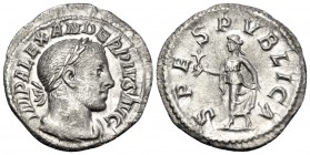 Severus Alexander, 222-235. Denarius (Silver, 20 mm, 2.38 g, 1 h), Rome, 232. IMP ALEXANDER PIVS AVG Laureate, draped and cuirassed bust of Severus Al...