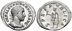 Severus Alexander, 222-235. Denarius (Silver, 20.5 mm, 3.37 g, 7 h), Rome, 232. IMP ALEXANDER PIVS AVG Laureate, draped and cuirassed bust of Severus ...