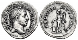 Severus Alexander, 222-235. Denarius (Silver, 20 mm, 2.87 g, 1 h), Rome, 232. IMP ALEXANDER PIVS AVG Laureate head of Severus Alexander to right, with...