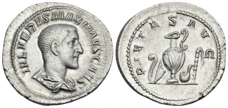 Maximus, Caesar, 235/6-238. Denarius (Silver, 21 mm, 3.07 g, 12 h), struck under...