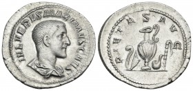 Maximus, Caesar, 235/6-238. Denarius (Silver, 21 mm, 3.07 g, 12 h), struck under his father, Maximinus I, Rome, 235-236. IVL VERVS MAXIMVS CAES Barehe...