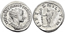 Gordian III, 238-244. Antoninianus (Silver, 22.5 mm, 4.34 g, 6 h), Antioch, August 238 - December 239. IMP CAES M ANT GORDIANVS AVG Radiate, draped an...