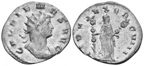 Gallienus, 253-268. Antoninianus (Billon, 22 mm, 2.74 g, 12 h), Mediolanum (Milan), 262. GALLIENVS AVG Radiate and cuirassed bust of Gallienus to righ...