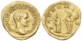 Trajan Decius, 249-251. Aureus (Gold, 21 mm, 4.66 g, 12 h), Rome, 250. IMP C M Q TRAIANVS DECIVS AVG Laureate and cuirassed bust of Trajan Decius to r...