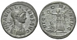 Aurelian, 270-275. Denarius (Billon, 19.5 mm, 2.18 g, 6 h), Rome, A = 1st officina, early 275 - September 275. IMP AVRELIANVS AVG Laureate, draped and...