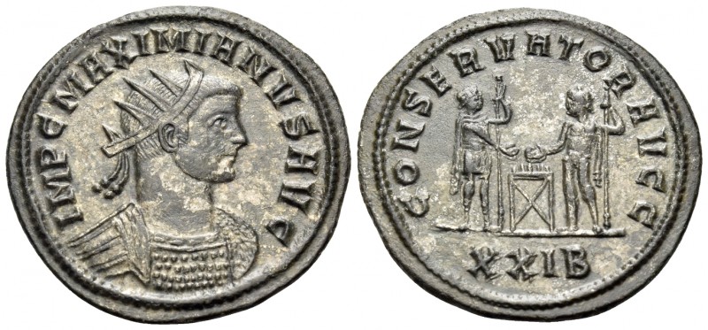 Maximianus, first reign, 286-305. Antoninianus (Billon, 23 mm, 3.92 g), Siscia, ...