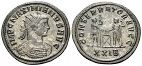 Maximianus, first reign, 286-305. Antoninianus (Billon, 23 mm, 3.92 g), Siscia, 2nd officina, 287. IMP C MAXIMIANVS AVG Radiate and cuirassed bust of ...