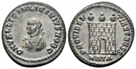 Licinius II, Caesar, 317-324. Follis (Bronze, 19 mm, 3.18 g, 5 h), Heraclea, 317. D N VAL LICIN LICINIVS NOB C Laureate and draped bust of Licinius II...