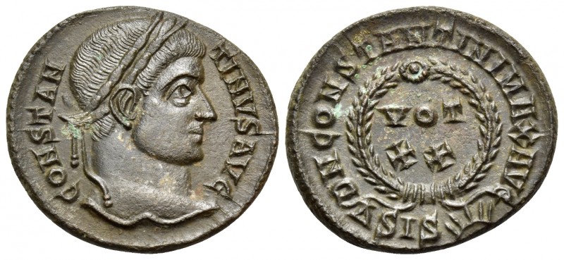 Constantine I, 307/310-337. Follis (Bronze, 18.5 mm, 2.91 g, 6 h), Siscia, 4th o...