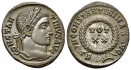 Constantine I, 307/310-337. Follis (Bronze, 19 mm, 2.82 g, 6 h), Siscia, 3rd officina, 321-324. CONSTAN-TINVS AVG Laureate head of Constantine to righ...