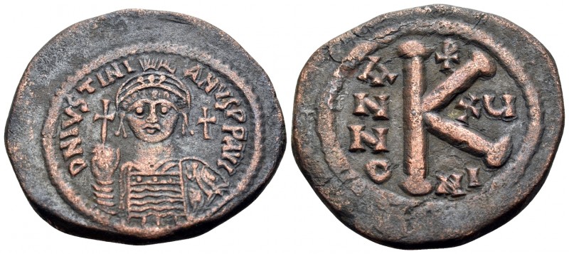 Justinian I, 527-565. Half Follis (Copper, 29 mm, 11.00 g, 6 h), Nicomedia, 541-...