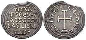 Michael I Rhangabe, with Theophylactus, 811-813. Miliaresion (Silver, 23 mm, 2.18 g, 11 h), Constantinople. +mIXA/HL S ΘЄOFV/LACT ЄЄCΘ' /bASILIS RO / ...