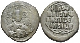 Anonymous Folles, time of Basil II & Constantine VIII, circa 976-1025. Follis (Bronze, 32 mm, 11.98 g, 6 h), Class A2, Constantinople. +EMMA-NOVHΛ/ IC...
