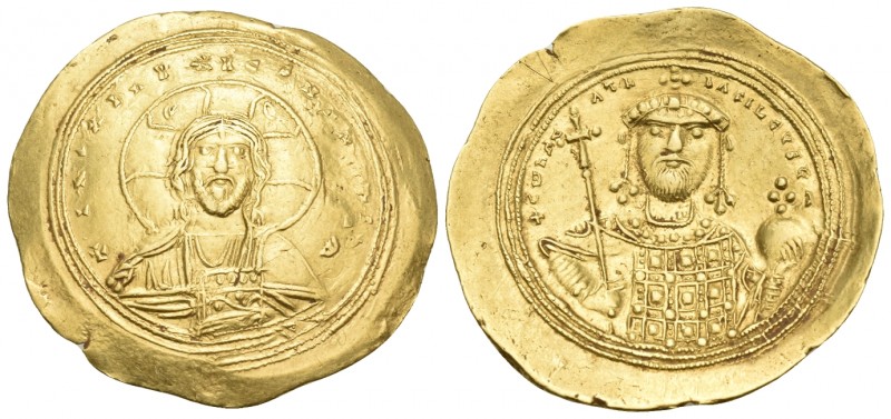 Constantine IX Monomachus, 1042-1055. Histamenon (Gold, 28 mm, 4.40 g, 6 h), Con...