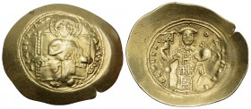 Constantine X Ducas, 1059-1067. Histamenon (Gold, 28 mm, 4.35 g, 5 h), Constantinople, 1062-1065. +IhS IXS REX REGNANThIm Christ, nimbate, seated faci...