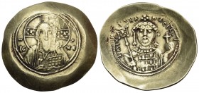 Michael VII Ducas, 1071-1078. Histamenon (Gold, 30 mm, 4.39 g, 6 h), Constantinople. Bust of Christ Pantokrator facing; in field, IC - XC. Rev. +MIX-A...