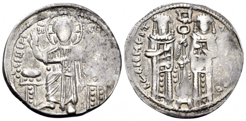 Andronicus II Palaeologus, with Michael IX, 1282-1328. Basilikon (Silver, 21 mm,...