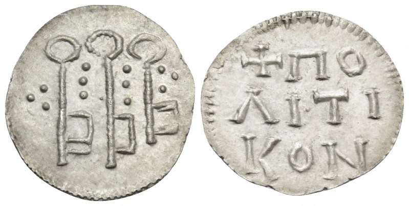 Anonymous, Time of John V Palaeologus, 1341-1391. Tornese (Billon, 16 mm, 0.70 g...