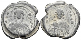 BYZANTINE SEALS. Monastery of Sts. Sergios and Bacchos. Circa 10-11th Century. Seal or Bulla (Lead, 30 mm, 24.70 g, 12 h), Constantinople. OA C/E/P-Γ/...
