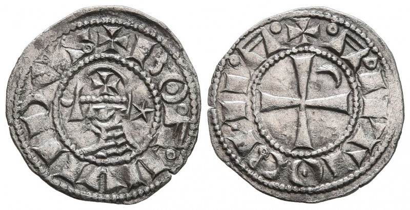 CRUSADERS. Antioch. Bohémond III or Bohémond IV, 1163-1233. Denier (Silver, 1817...