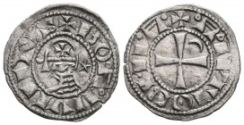CRUSADERS. Antioch. Bohémond III or Bohémond IV, 1163-1233. Denier (Silver, 1817.5 mm, 0.83 g, 10 h), struck between 1188 and 1216 (?). +B(•)°A°IIVIID...