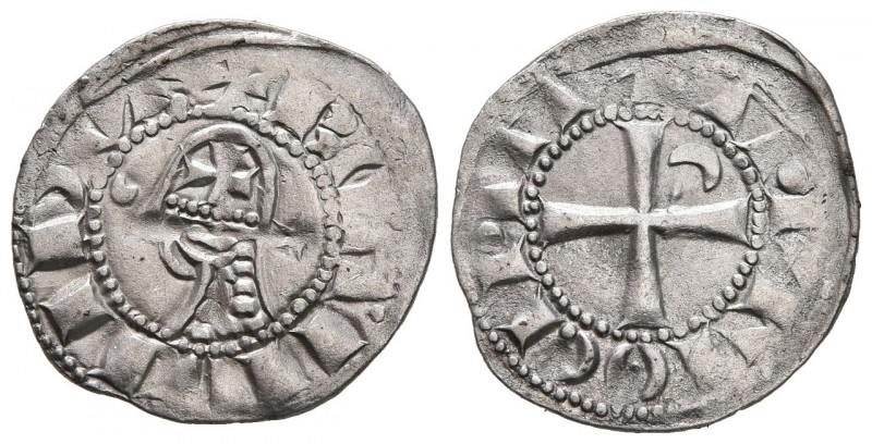 CRUSADERS. Antioch. Bohémond IV, 1201-1233. Denier (Silver, 19 mm, 0.87 g, 9 h)....