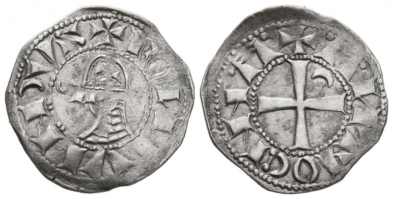 CRUSADERS. Antioch. Bohémond IV, 1201- 1216. Denier (Silver, 19 mm, 1.00 g, 6 h)...