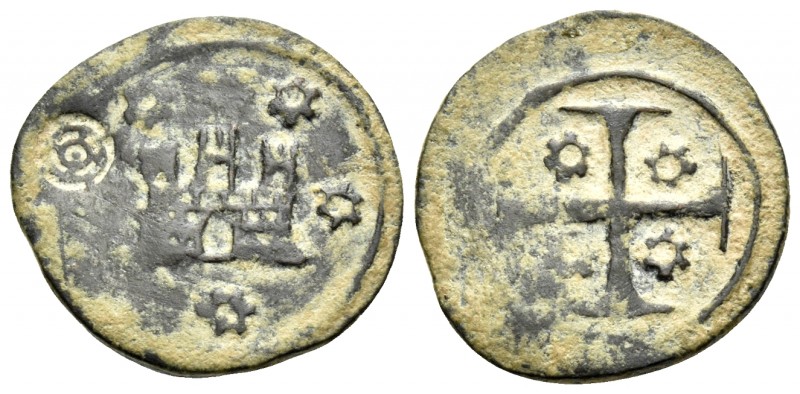 CRUSADERS. Chios. Maona Society, circa 1347-1385. (Bronze, 17.5 mm, 1.82 g). Thr...