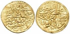 ISLAMIC, Ottoman Empire. Sulayman II Qanuni ('the Lawgiver'), AH 926-974 / AD 1520-1566. Sultani (Gold, 21 mm, 3.52 g), Halab (Aleppo), AH 926 = 1520 ...