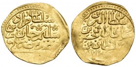ISLAMIC, Ottoman Empire. Murad III, AH 982-1003 / AD 1574-1595. Sultani (Gold, 21.5 mm, 3.48 g, 1 h), Halab (Aleppo), AH 982 = 1574 AD. Name and title...