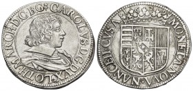 FRANCE, Provincial. Dukedom of Lorraine. Charles IV, First reign, 1626-1634. Teston (Silver, 30 mm, 8.67 g, 6 h), Nancy, dated 1629. CAROLVS• D: G• DV...