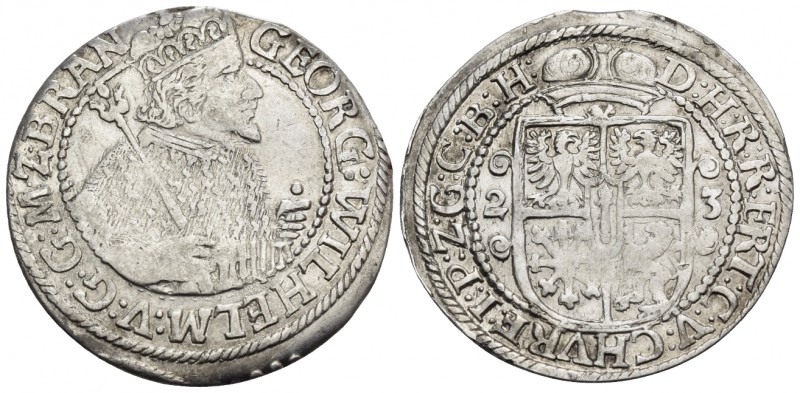 GERMANY. Brandenburg-Preußen. George-Wilhem, 1619-1640. 1/4 Reichstaler (Silver,...