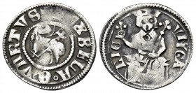 HUNGARY. Béla IV, 1235-1270. Denar (Silver, 15 mm, 1.00 g, 12 h). + REX BELA · QVARTVS Agnus Dei (Lamb of God) standing left, head right; long cross i...