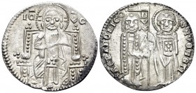 ITALY. Venice. Bartolomeo Gradenigo, 1339-1342. Grosso (Silver, 20 mm, 2.19 g, 6 h), 53rd Doge. IC - XC Christ Pantokrator seated facing on throne; an...