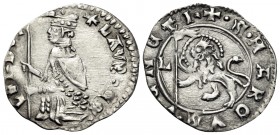 ITALY. Venice. Lorenzo Celsi, 1361-1365. Soldino (Silver, 15 mm, 0.49 g, 6 h), 58th Doge. + LAVR • CЄ-LSI• DVX• Doge kneeling left, holding banner. Re...