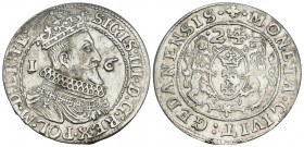 POLAND, Monarchs. Zygmunt III Wasa, 1587-1632. 1/4 Reichstaler (Silver, 29 mm, 6.99 g, 12 h), Gdansk (Danzig), dated 1624. SIGIS: III• D: G: REX• POL•...