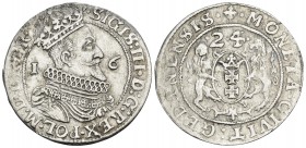POLAND, Kingdom. Zygmunt III Wasa, 1587-1632. 1/4 Reichstaler (Silver, 29 mm, 6.15 g, 12 h), Gdansk (Danzig), dated 1624. SIGIS: III• D: G: REX• POL• ...