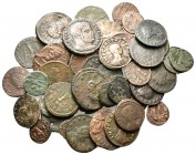 ROMAN. Circa 3rd - 12th century AD. (Bronze, 153.00 g). A lot of Fifty (50) Roman Imperial bronze coins mainly from the 3rd and 4th century AD. Good t...