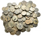 LATE ROMAN IMPERIAL. Circa 4th-5th century AD. (Bronze, 170.00 g). A very interesting lot of One Hundred (100) Bronze Folles of the House of Constanti...