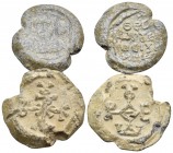 BYZANTINE SEALS. Circa 6th -11th century AD. (Lead, 22.67 g). Lot of two Byzantine seals, both in the name of Theodoros. Very fine or better. Lot sold...