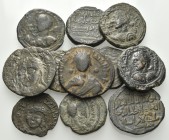 ISLAMIC, Anatolia & al-Jazira (Post-Seljuk). Artuqids (Mardin). Circa 13th-14th Century AD. (Bronze, 81.00 g). A lot of Eleven (11) Bronze Dirhams of ...