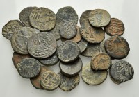 ISLAMIC, Umayyad Caliphate. Circa 7th Century AD. (Bronze, 46.00 g). Lot of Twenty Eight (28) Bronze Coins, mainly Umayyad and including Arab-Byzantin...