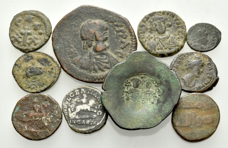 MISCELLANIA. Circa 3rd-11th Century AD. (49.50 g). A lot of Ten (10) mixed coins...