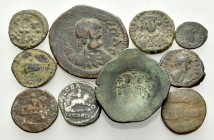 MISCELLANIA. Circa 3rd-11th Century AD. (49.50 g). A lot of Ten (10) mixed coins: including Roman, Byzantine and Islamic. Mostly fine to very fine. Lo...