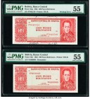 Bolivia Banco Central 100 Pesos Bolivianos 13.7.1962 Pick 163a; 163r Remainder and Printing Error PMG About Uncirculated 55 (2). Pinholes.

HID0980124...
