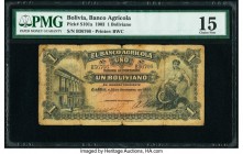 Bolivia Banco Agricola 1 Boliviano 22.11.1903 Pick S101a PMG Choice Fine 15. 

HID09801242017

© 2020 Heritage Auctions | All Rights Reserved