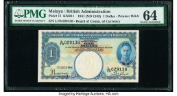Malaya Board of Commissioners of Currency 1 Dollar 1.7.1941 Pick 11 KNB11 PMG Choice Uncirculated 64. 

HID09801242017

© 2020 Heritage Auctions | All...